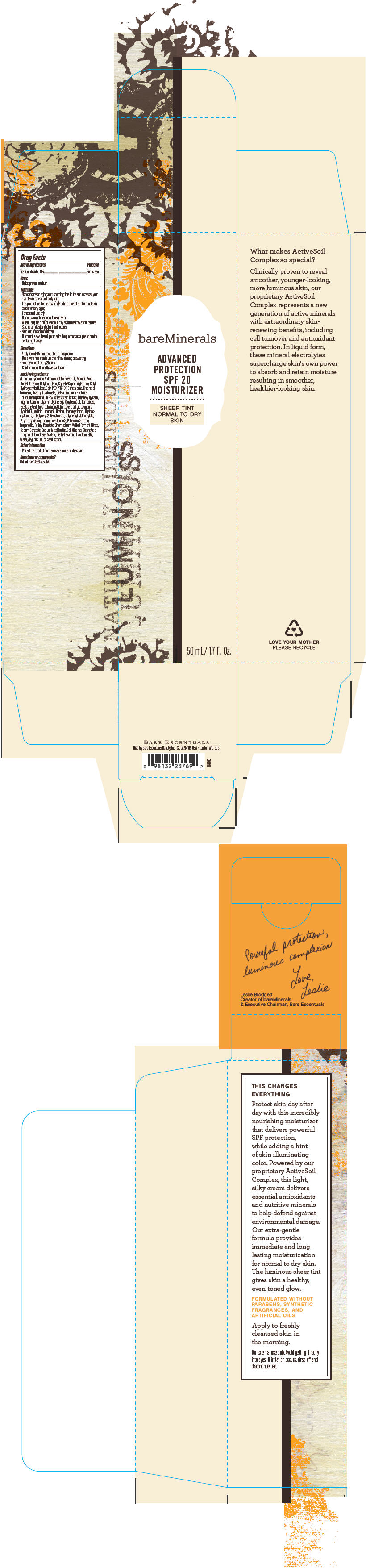 Pill image for Bareminerals Advanced Protection Spf 20 Moisturizer