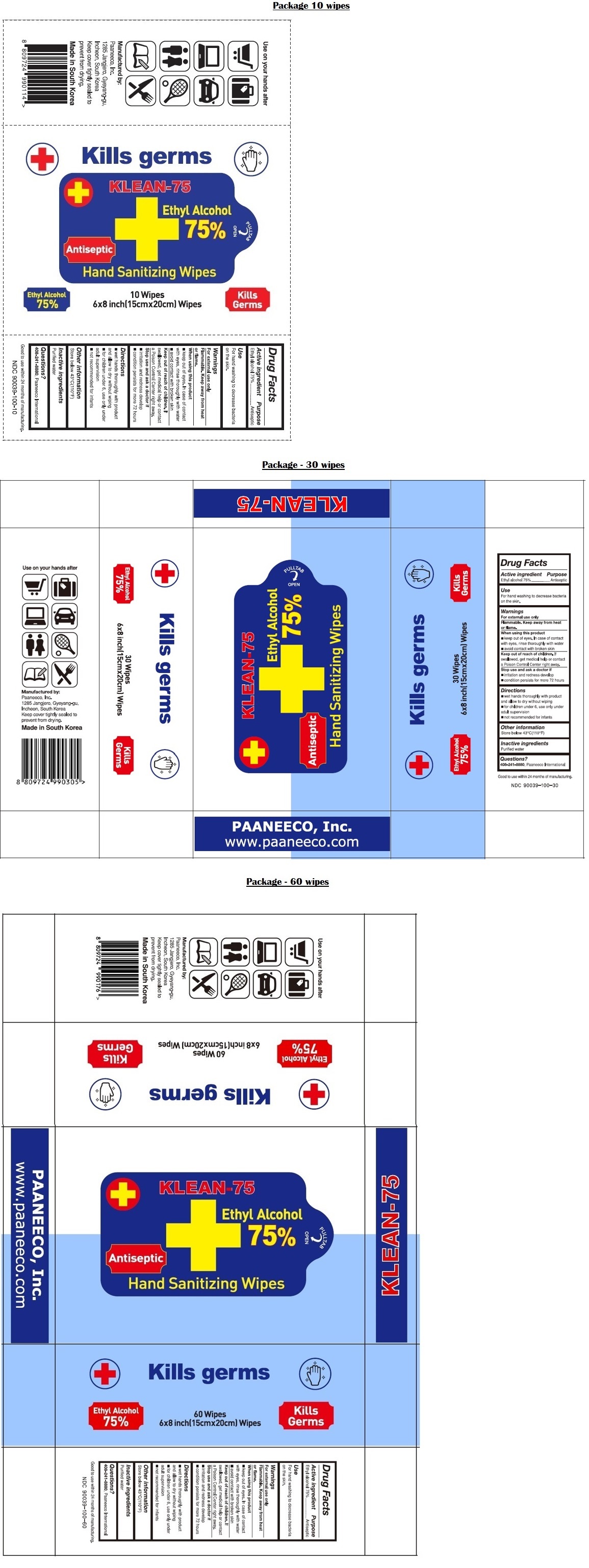 Pill image for klean-75 hand sanitizing wipes