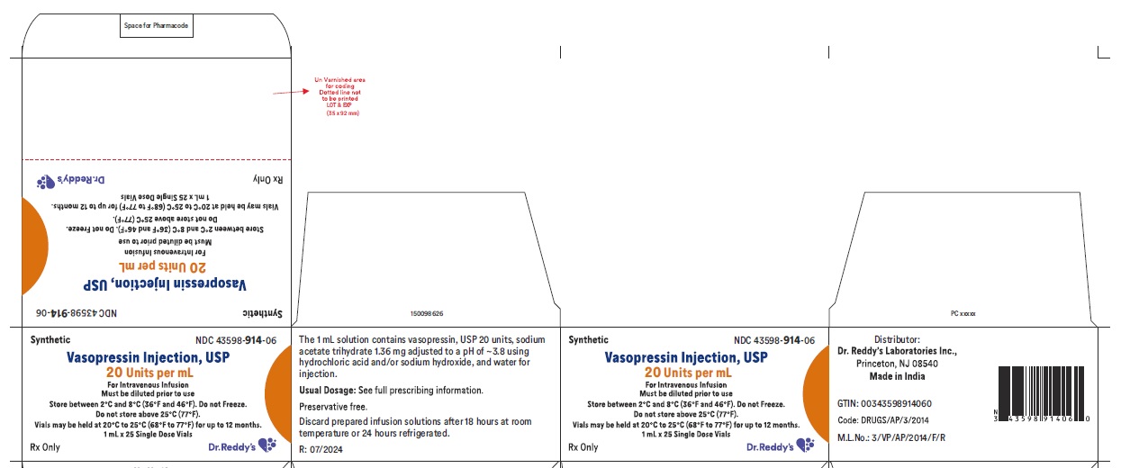 Pill image for These Highlights Do Not Include All The Information Needed To Use Vasopressin Injection Safely And Effectively. See Full Prescribing Information For Vasopressin Injection.