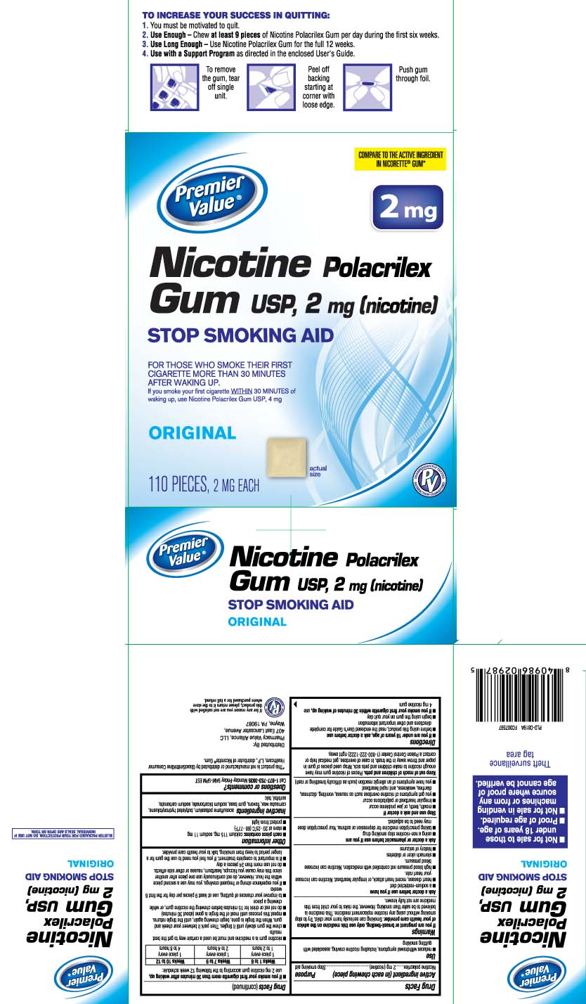 Pill image for Nicotine Polacrilex Gum 2 Mg And 4 Mg Original Flavor - premier Value (chain Drug Consortium, Llc)