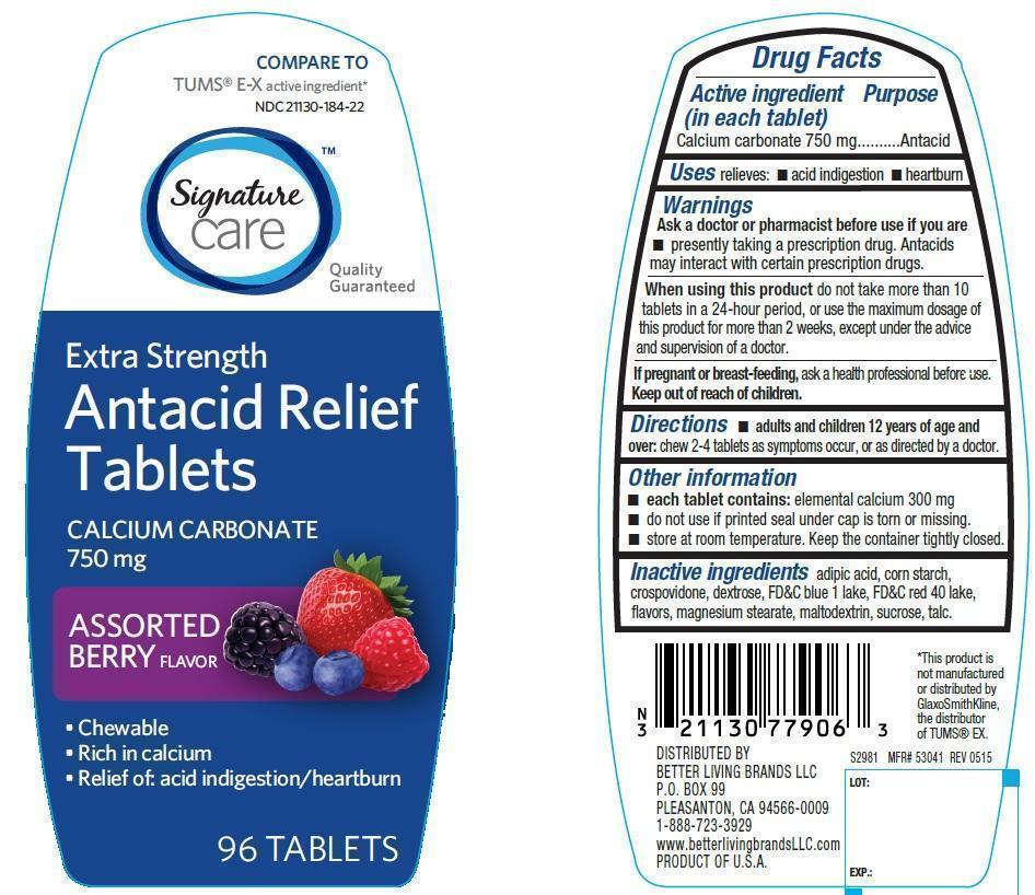 Pill image for Extra Strength Antacid Relief Assorted Berry Tablets