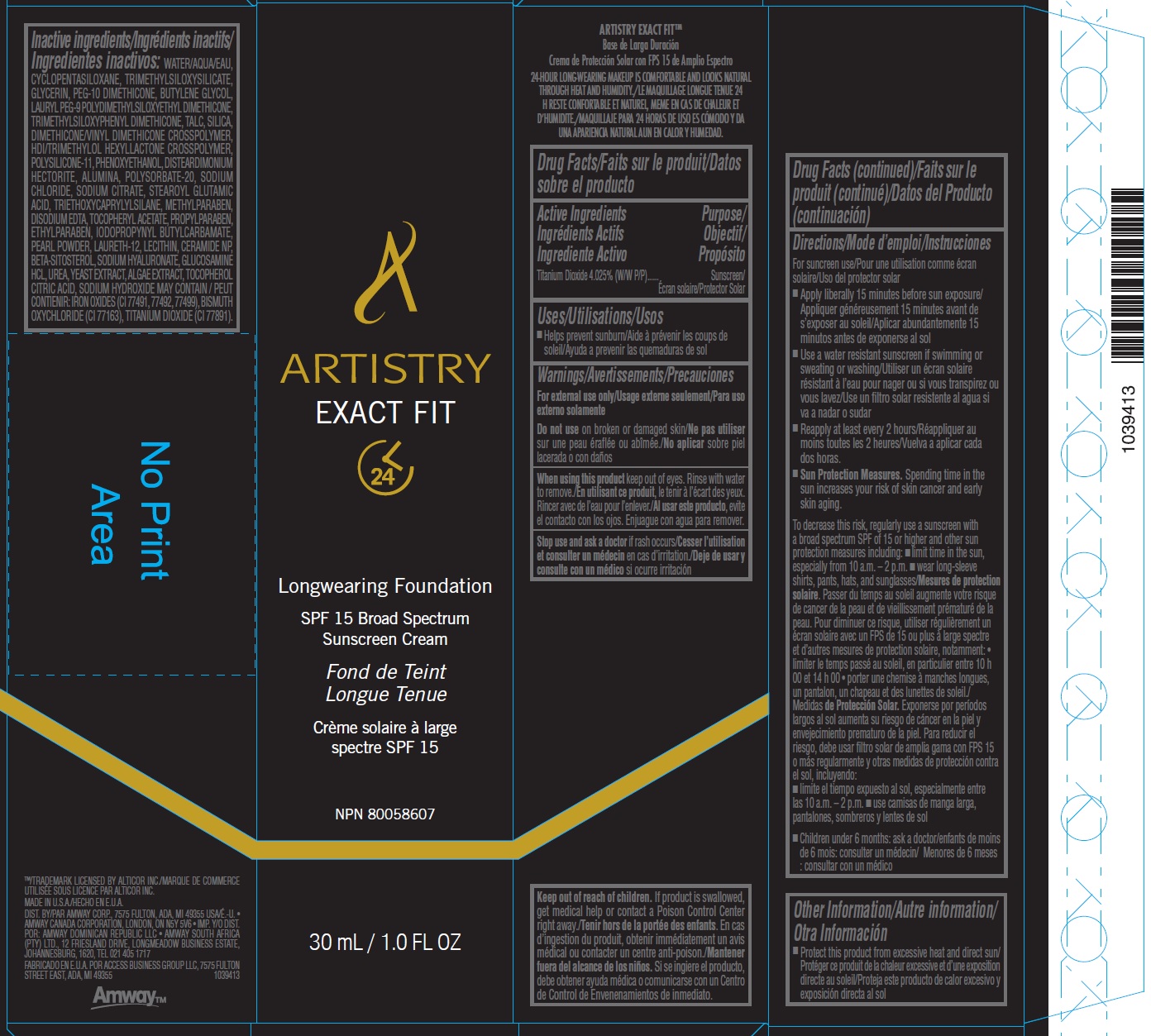 Pill image for Artistry Exact Fit™ Longwearing Foundation Shade Buff - L1w1