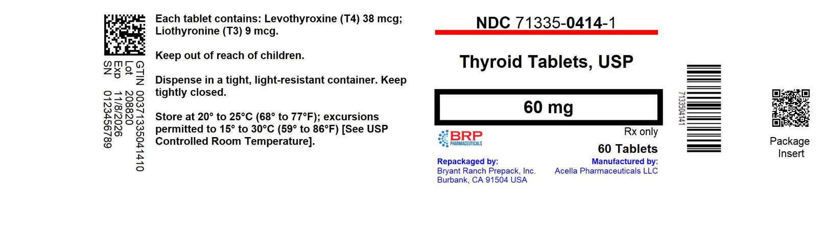 Pill image for Np Thyroid 60