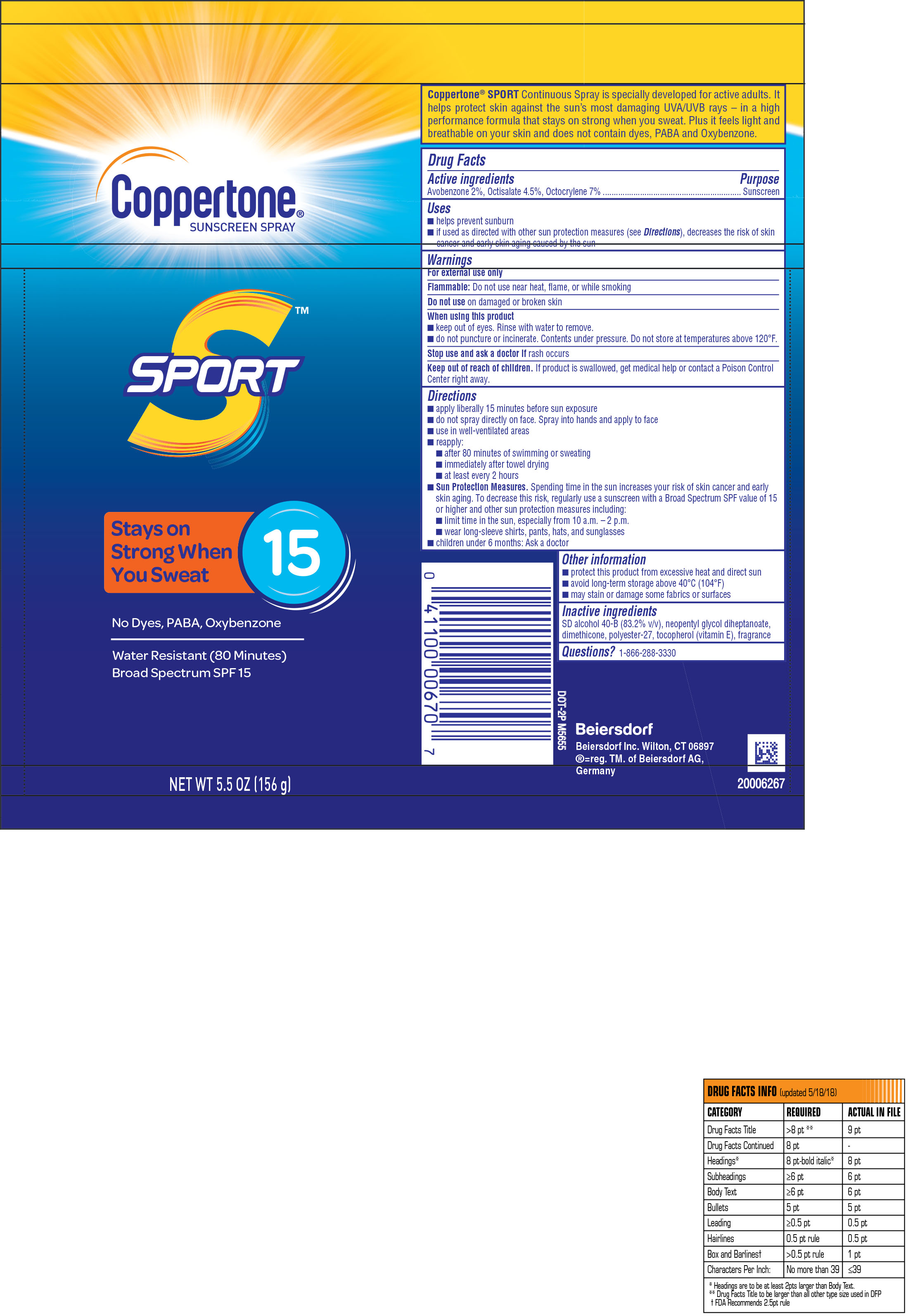 Pill image for Sport Spray Spf 15