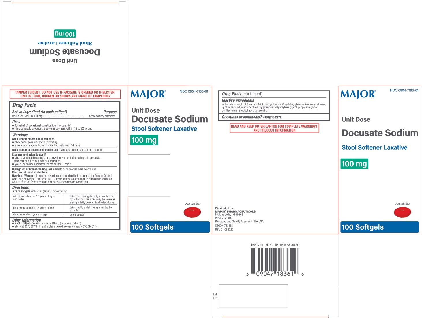 Pill image for Docusate Sodium - Stool Softener Laxative