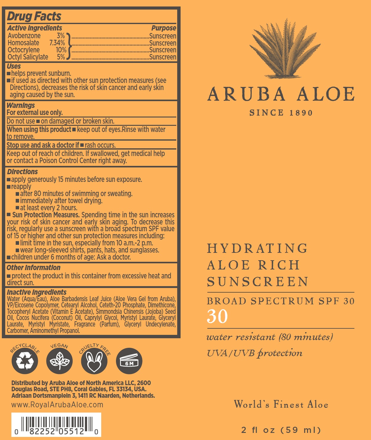 Pill image for Aruba Aloe Hydrating Aloe Rich Sunscreen Spf 30