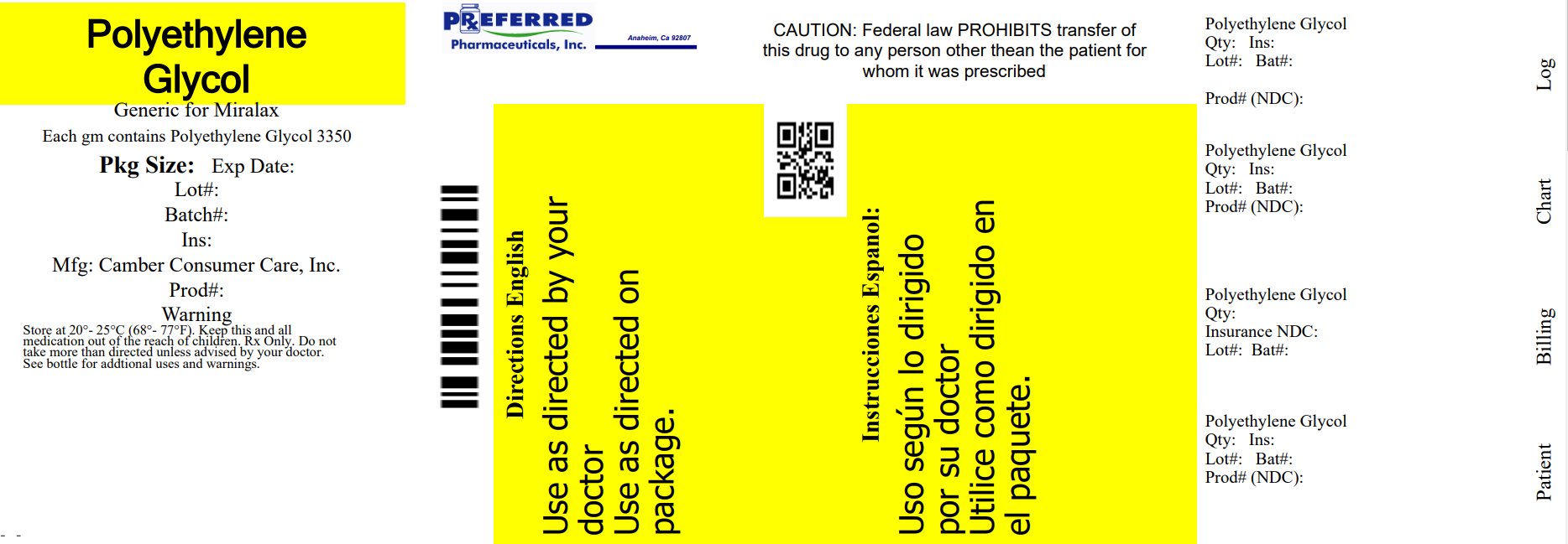 Pill image for Polyethylene Glycol 3350 Powder For Oral Solution, 17 G