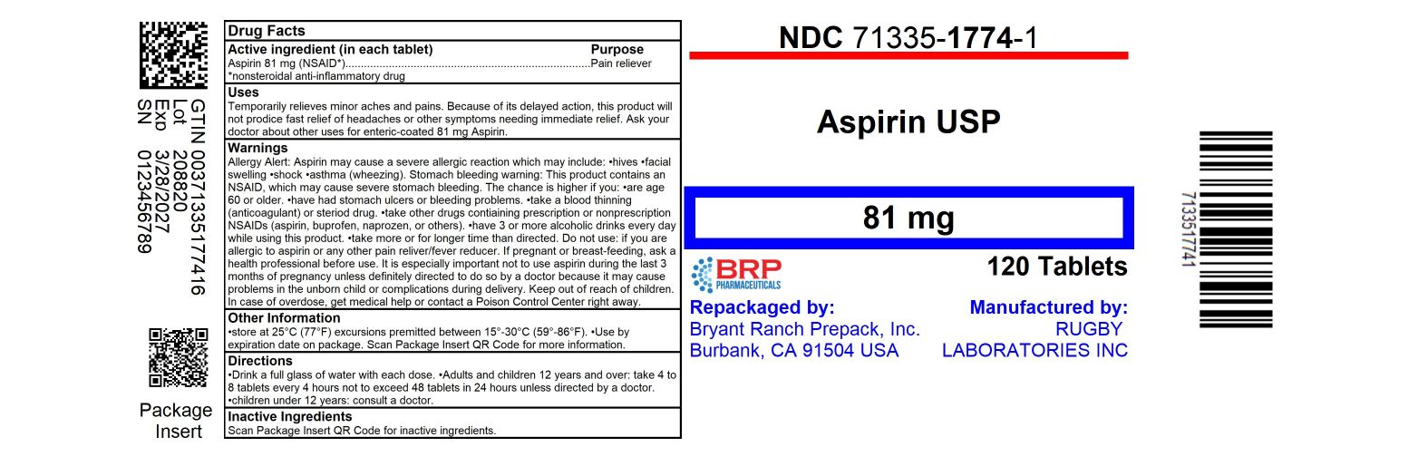 Pill image for Aspirin 81mg Ec