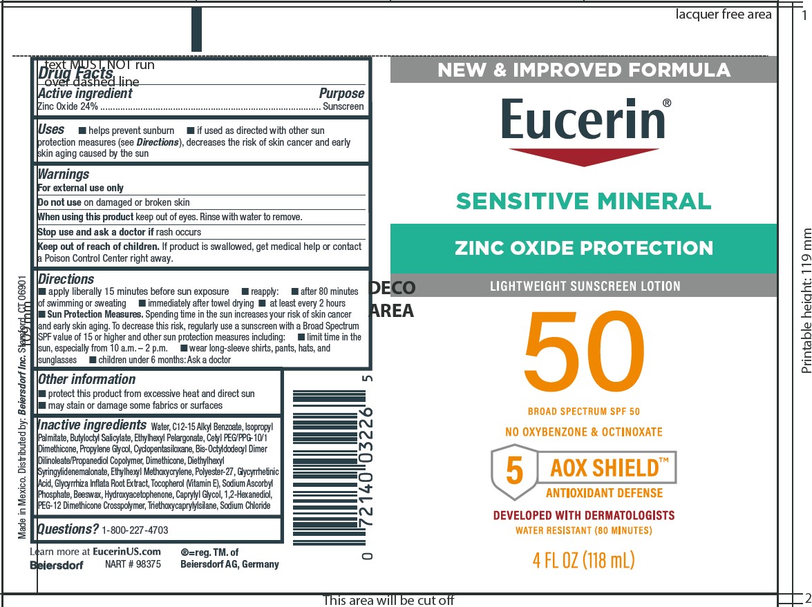 Pill image for Eucerin Sensitive Mineral Spf 50 Sunscreen Lotion