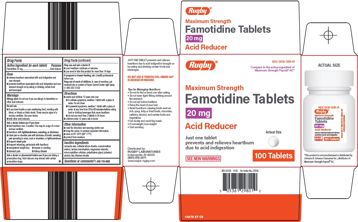 Pill image for Rugby Laboratories Famotidine Drug Facts