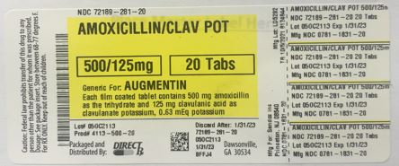 Pill image for Amoxicillin/clav Pot