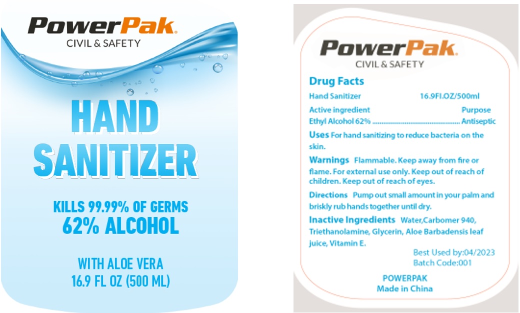 Pill image for Powerpak Civil & Safety Hand Sanitizer