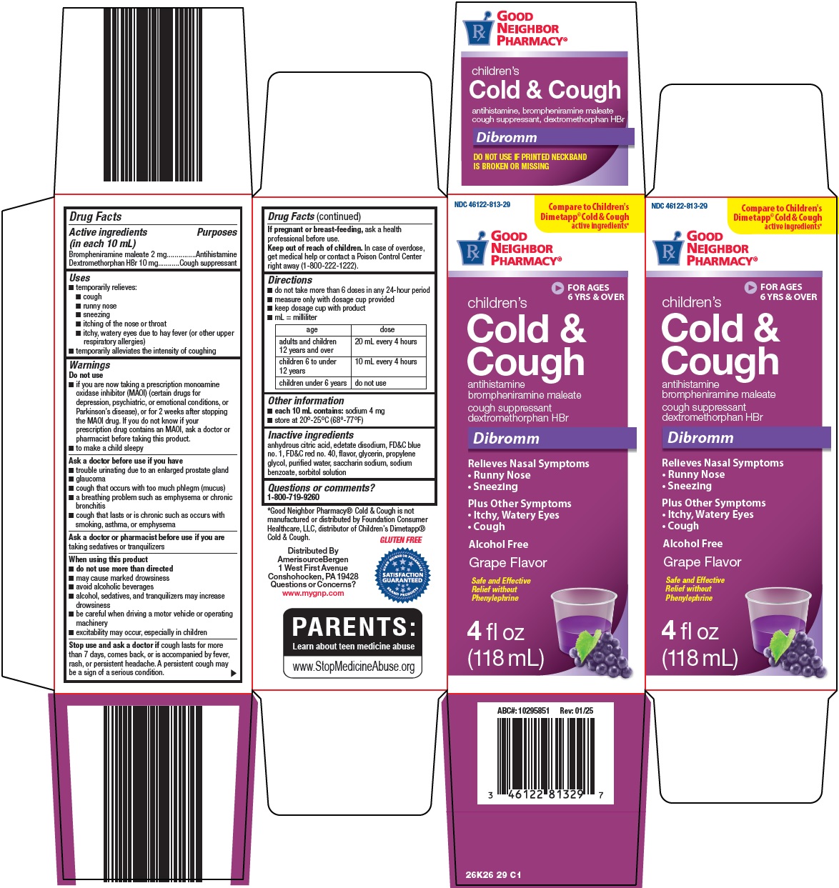 Pill image for Amerisource Bergen Children’s Cough & Cold Drug Facts