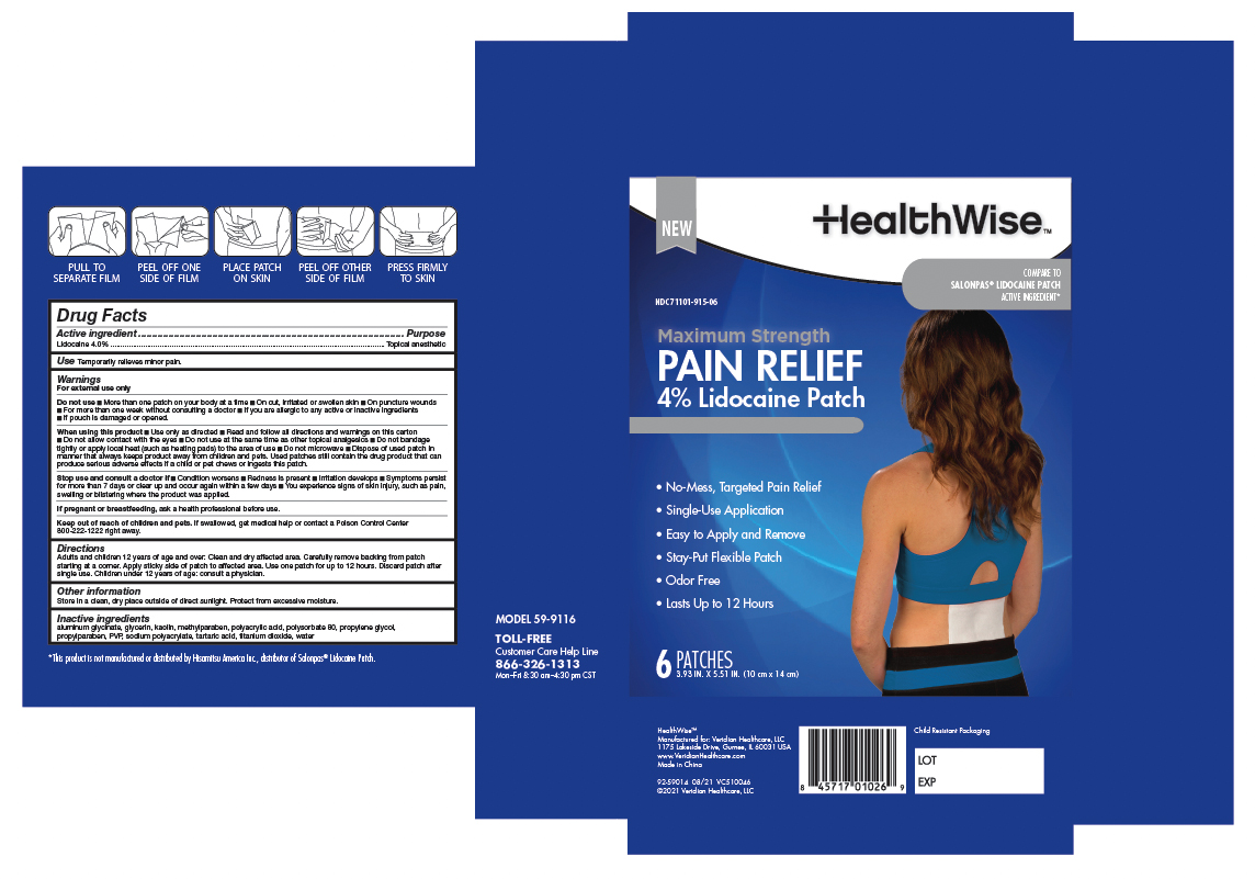 Pill image for Healthwise 4% Lidocaine Pain Relief Patch