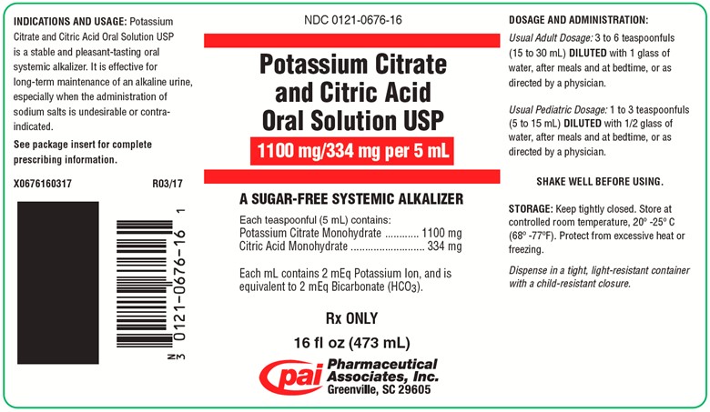 Pill image for Potassium Citrate And Citric Acid Oral Solution Usp