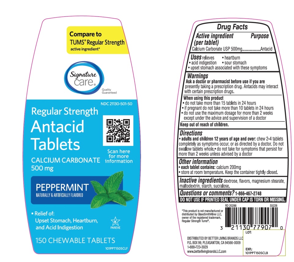 Pill image for Regular Strength Antacid Calcium Carbonate Chewable Tablets 150 Count