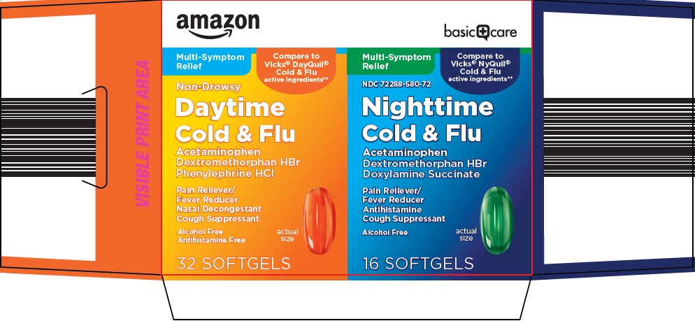 Pill image for Amazon Daytime Cold & Flu Nighttime Cold & Flu Drug Facts