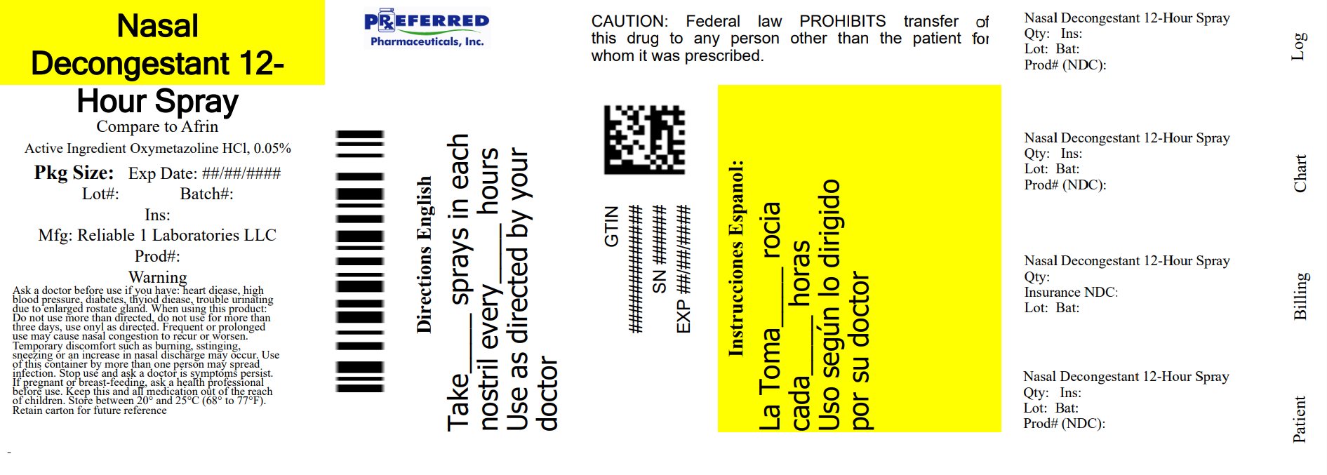 Pill image for 12 Hour Decongestant Nasal Spray