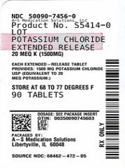 Pill image for Potassium Chloride Extended-release Tablets, Usp