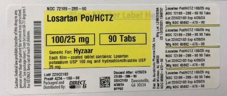 Pill image for Losartan Pot/hctz
