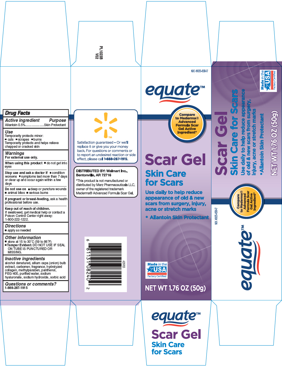 Pill image for Equate™ Scar Gel