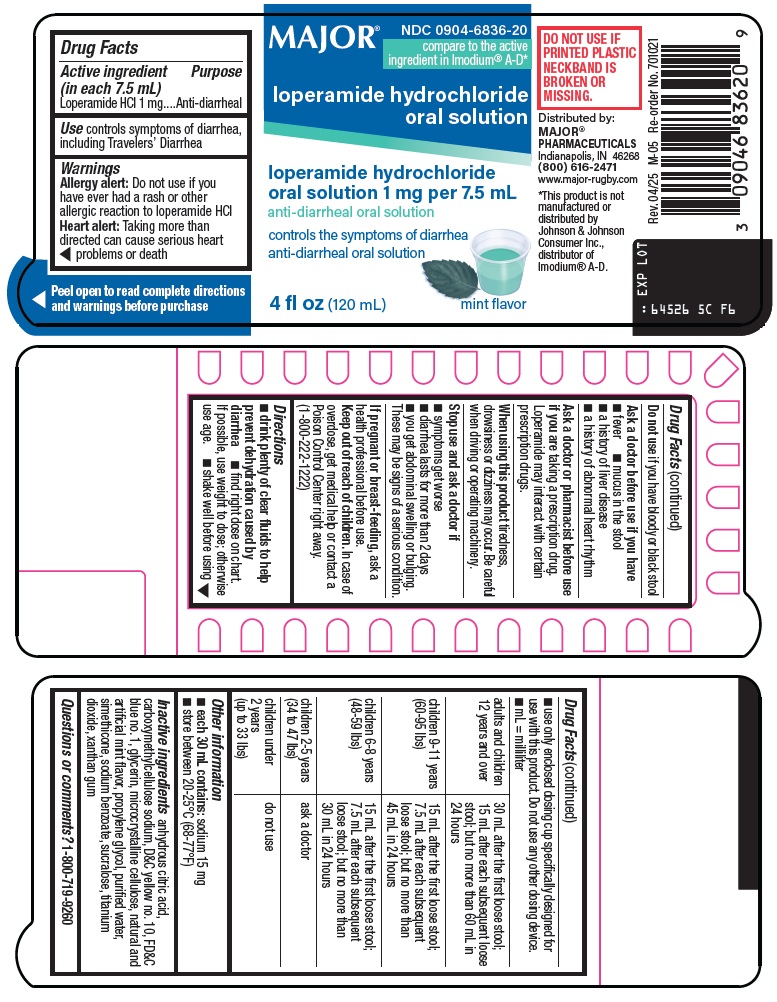 Pill image for major pharmaceuticals loperamide hydrochloride oral solution drug facts