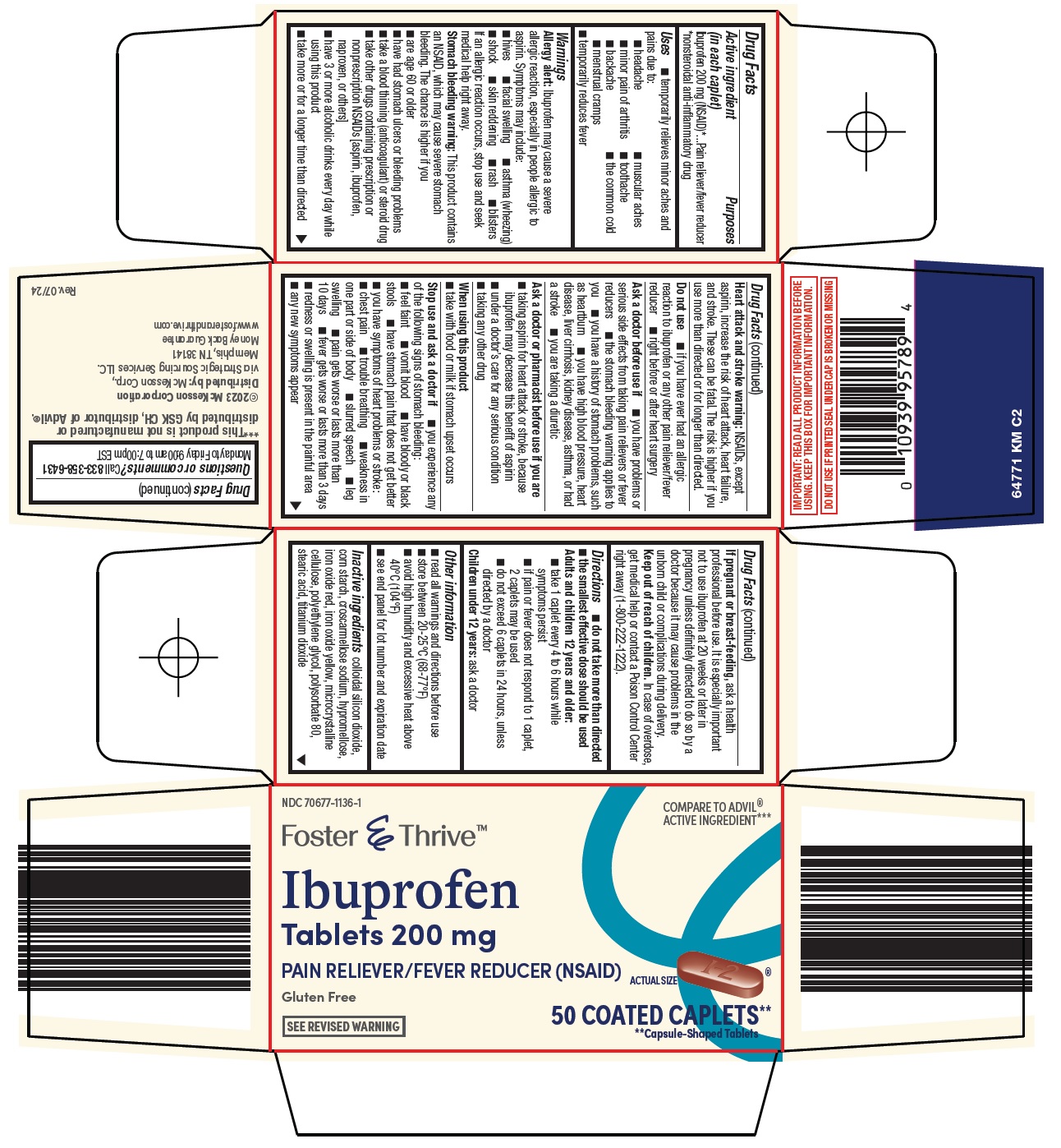 Pill image for Mckesson Ibuprofen Drug Facts