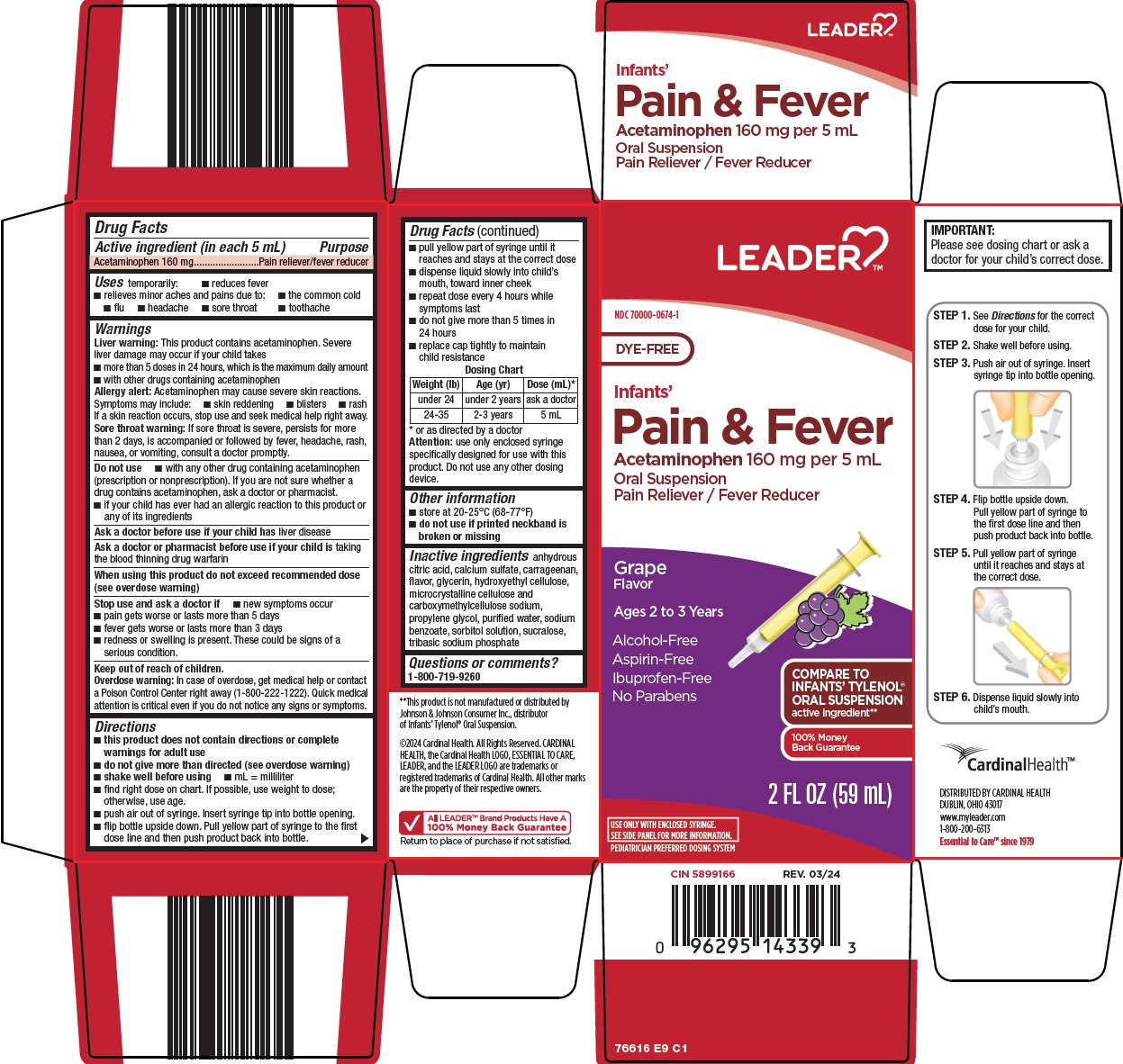 Pill image for Cardinal Health Infants’ Pain & Fever Drug Facts