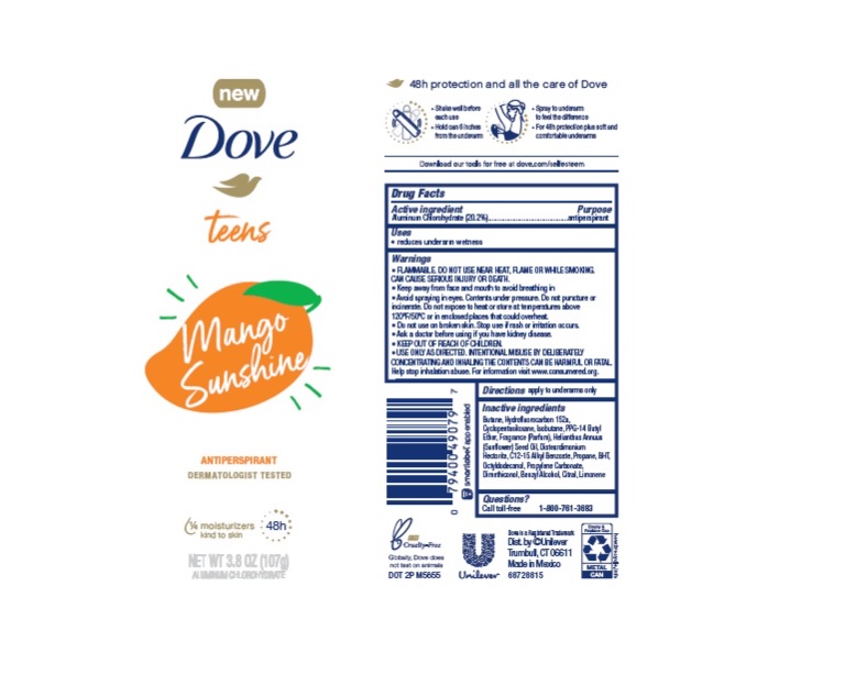 Pill image for Dove Teens Mango Sunshine 48h Antiperspirant