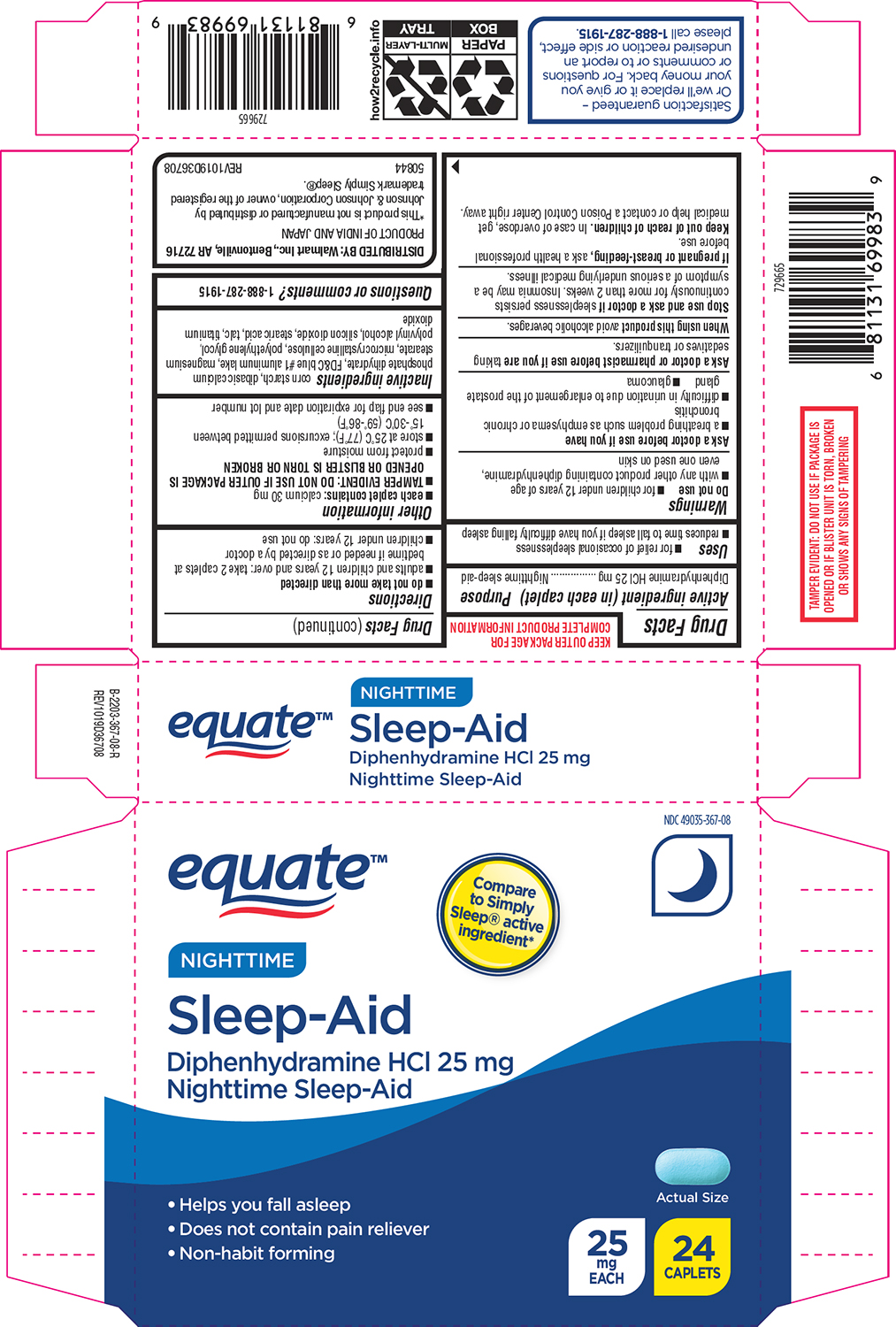 Pill image for Equate 44-367