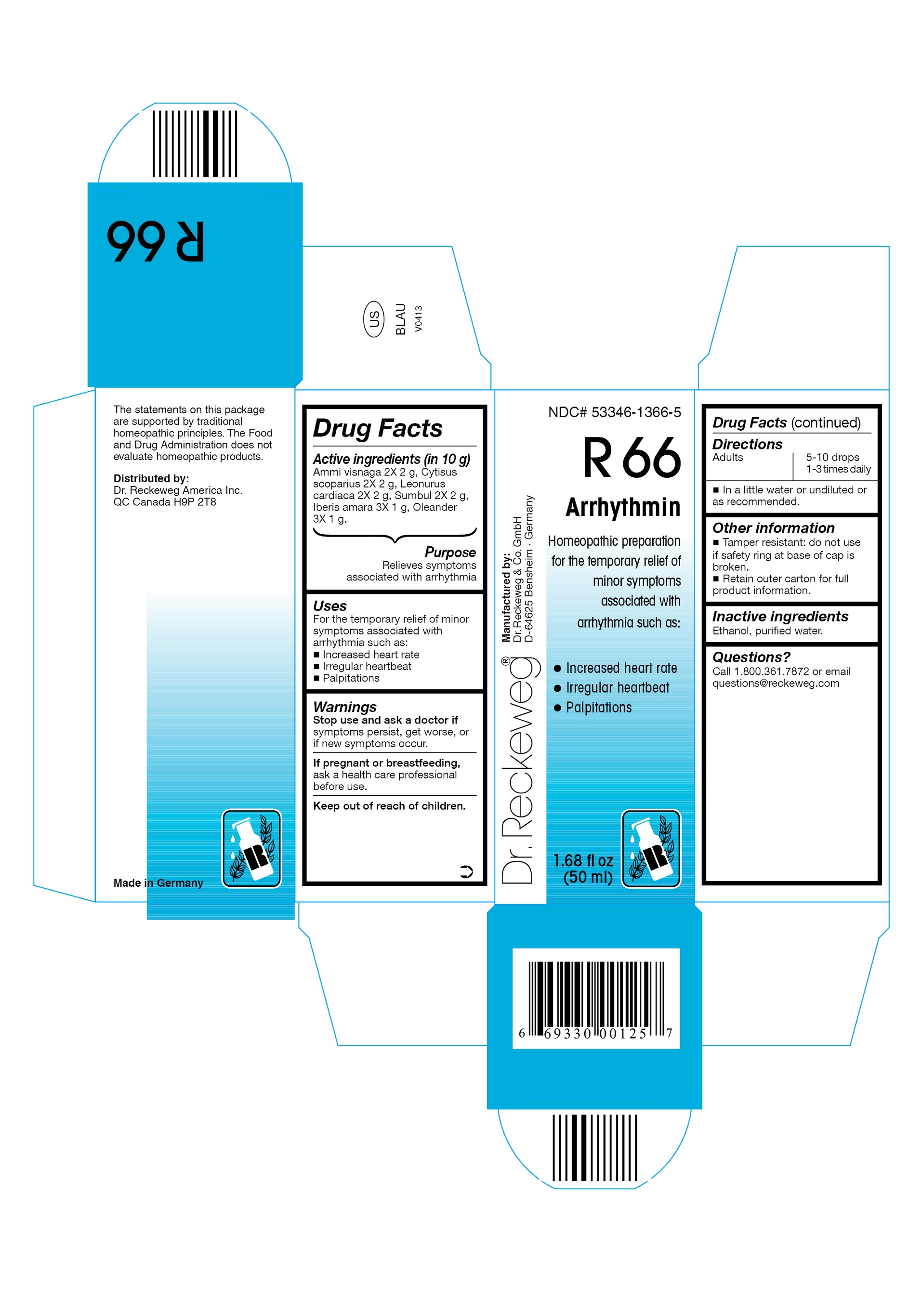 Pill image for Dr. Reckeweg R66 Arrhythmin