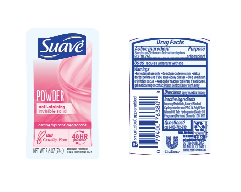 Pill image for Suave Powder 48hr Protection Antiperspirant Deodorant