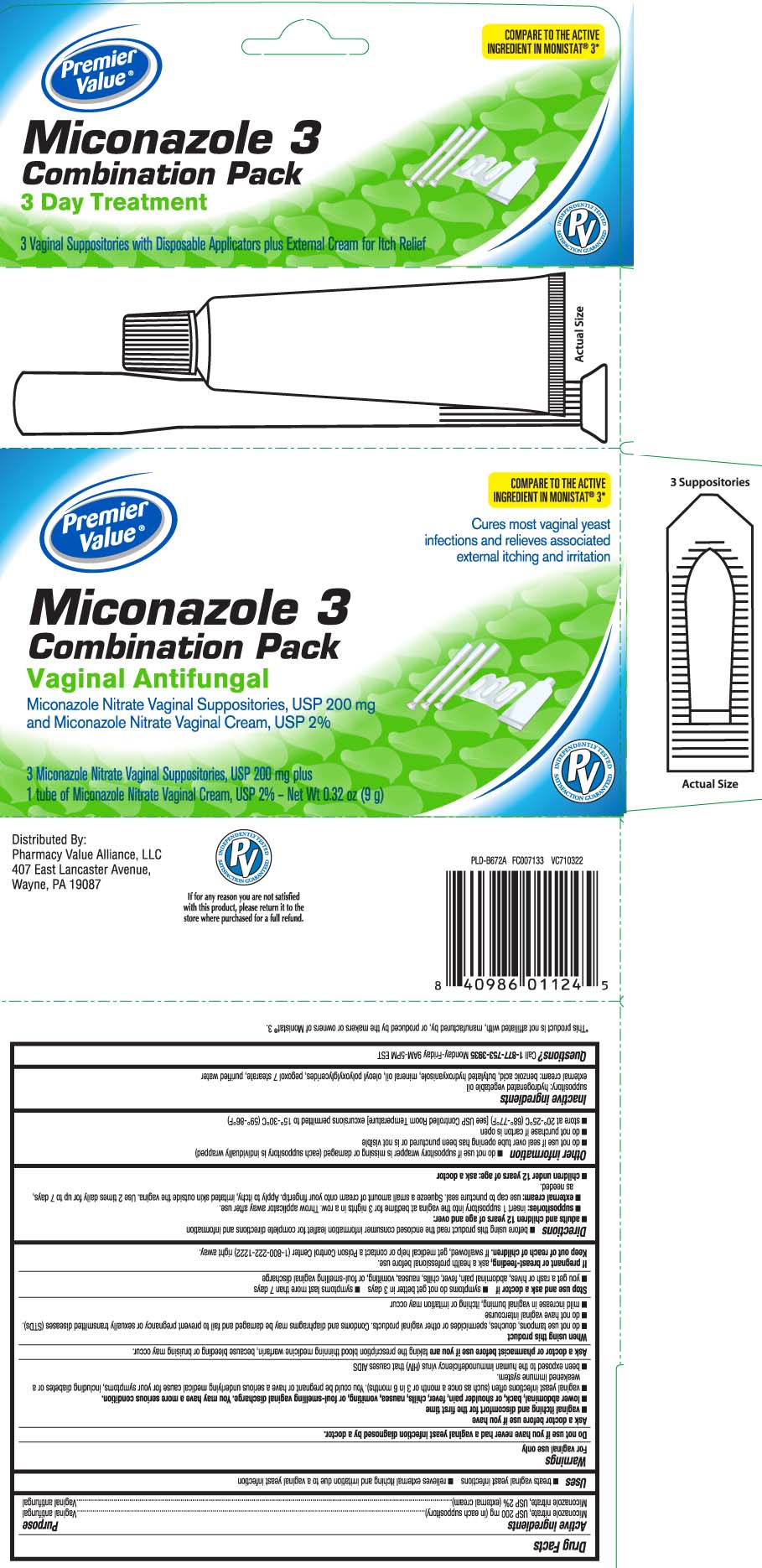 Pill image for Miconazole 3 Combination Pack