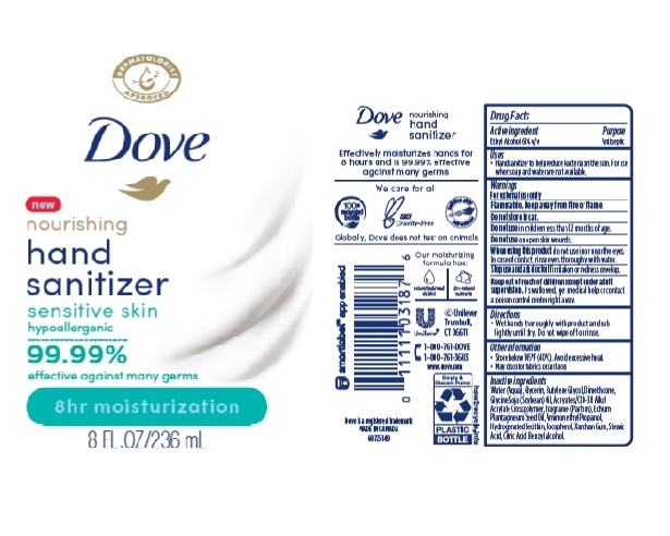 Pill image for Dove Nourishing Hand Sanitizer Sensitive Skin 8hr Moisturization