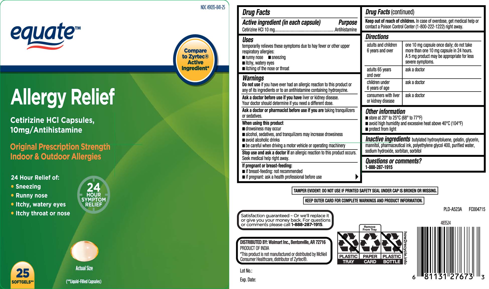 Pill image for Cetirizine Hydrochloride Tablets