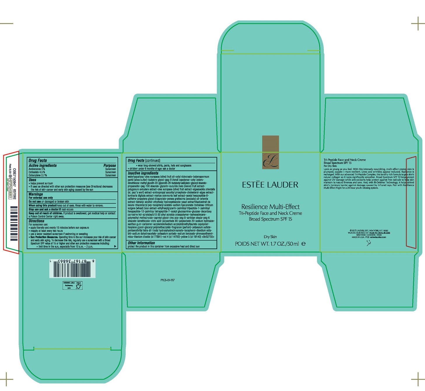 Pill image for Resilience Multi-effect Tri-peptide Face And Neck Creme Broad Spectrum Spf 15 Dry Skin