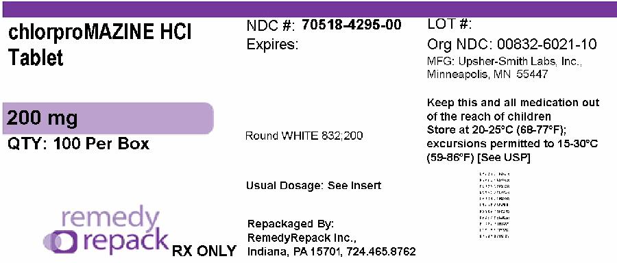 Pill image for Chlorpromazine Hydrochloride Tablets, Usp