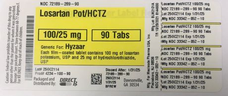 Pill image for Losartan Pot/hctz