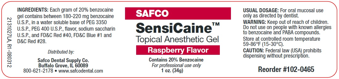 Pill image for Sensicaine Topical Anesthetic Gel Raspberry Flavor