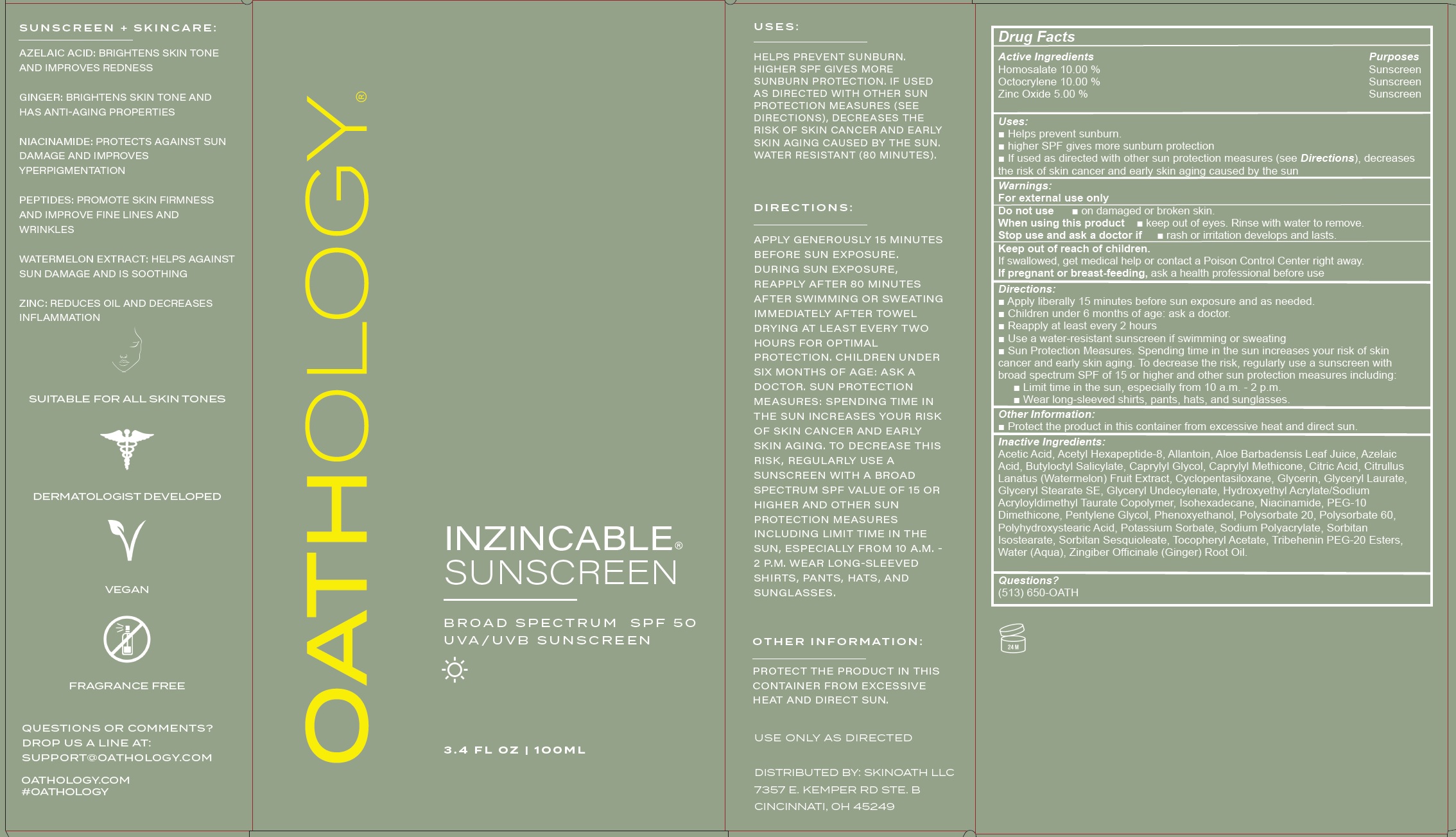 Pill image for Oathology Inzincable Sunscreen Spf 50