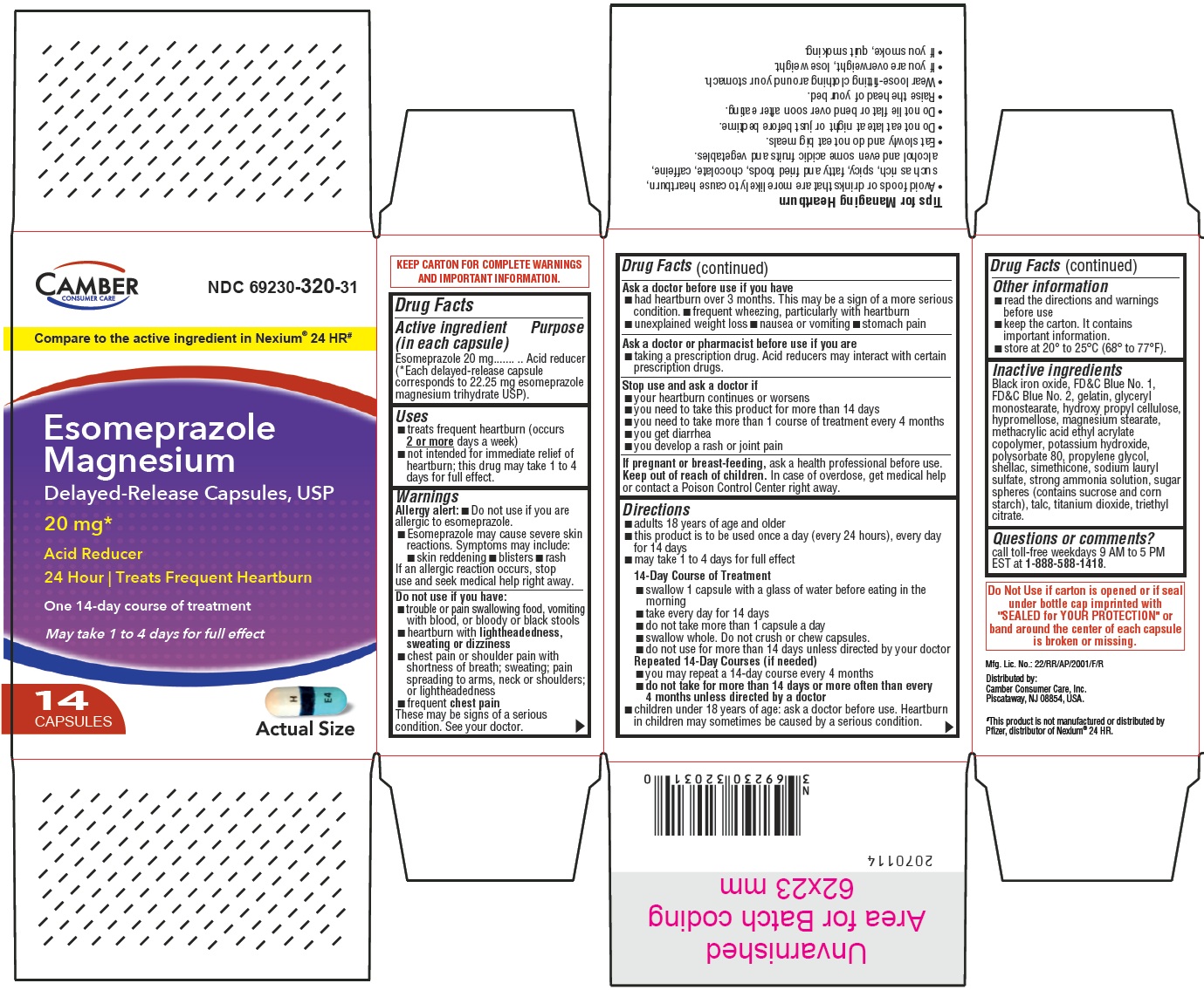 Pill image for Esomeprazole Magnesium Delayed-release Capsules Usp, 20 Mg (otc)