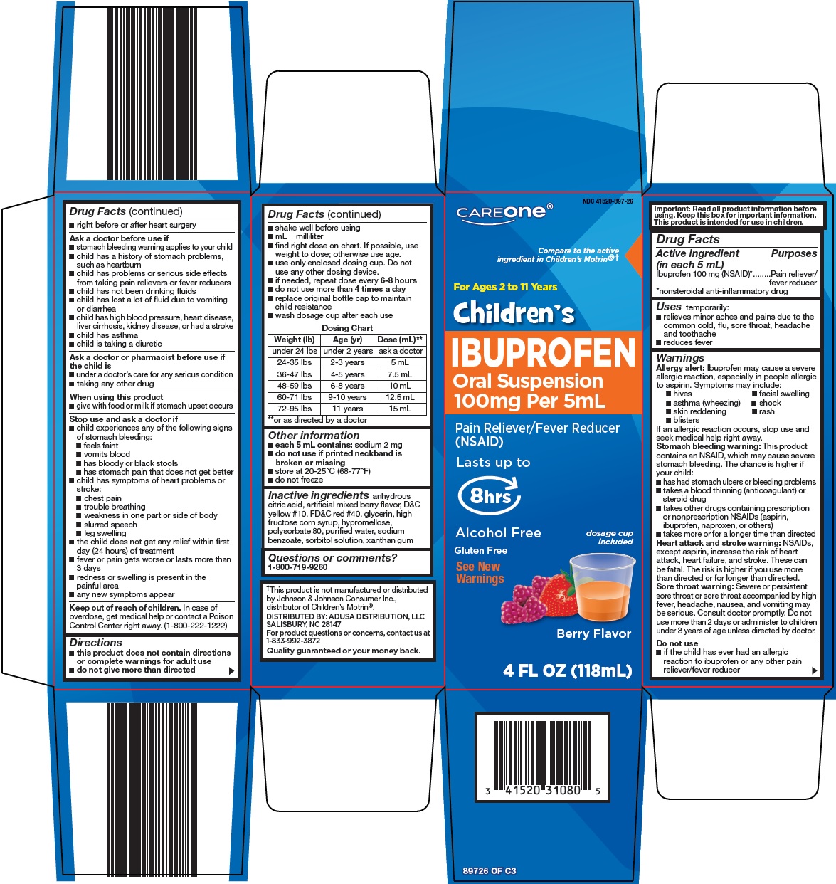 Pill image for American Sales Company Ibuprofen Oral Suspension Drug Facts