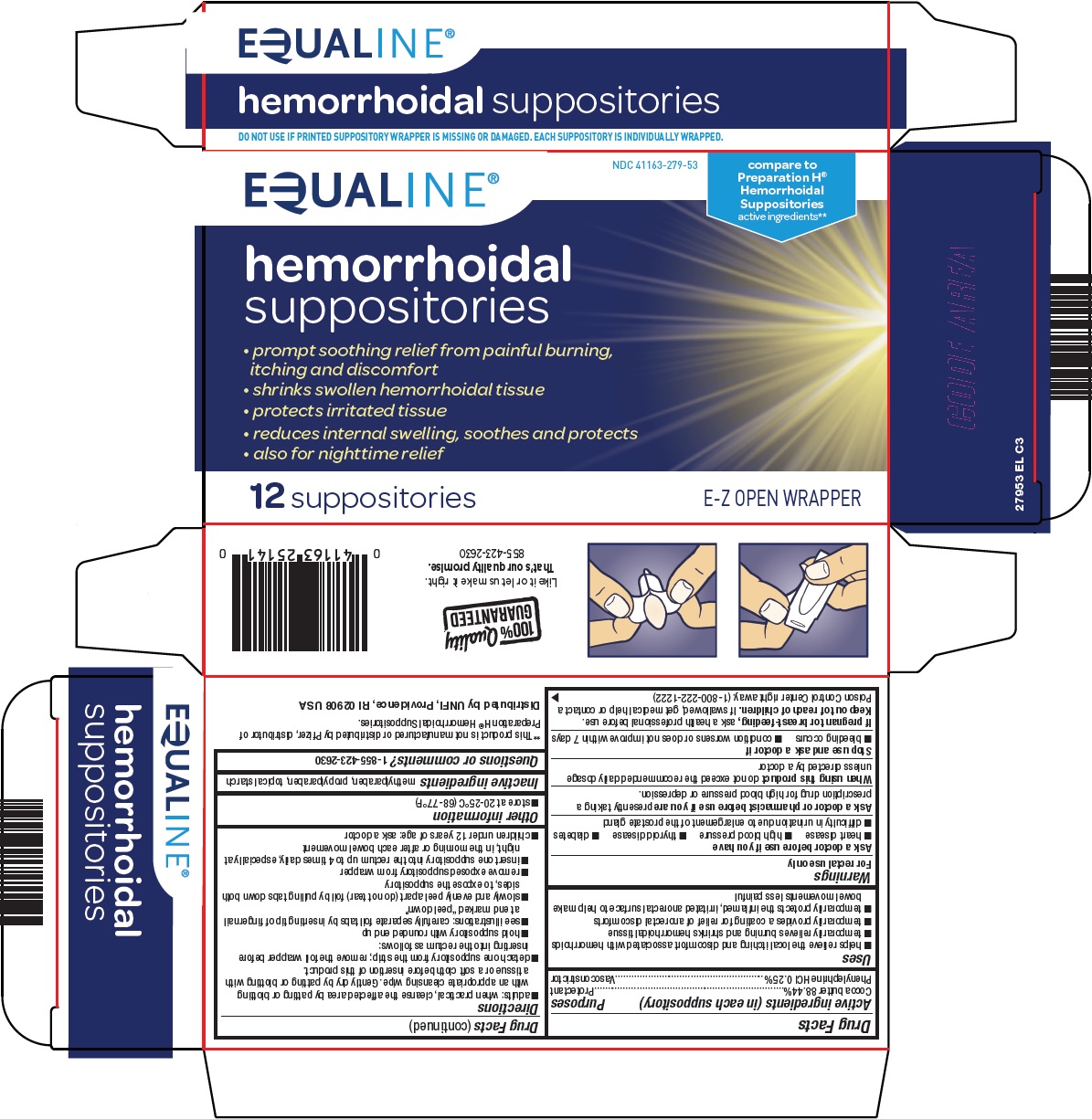 Pill image for Supervalu Inc. Hemorrhoidal Suppositories Drug Facts