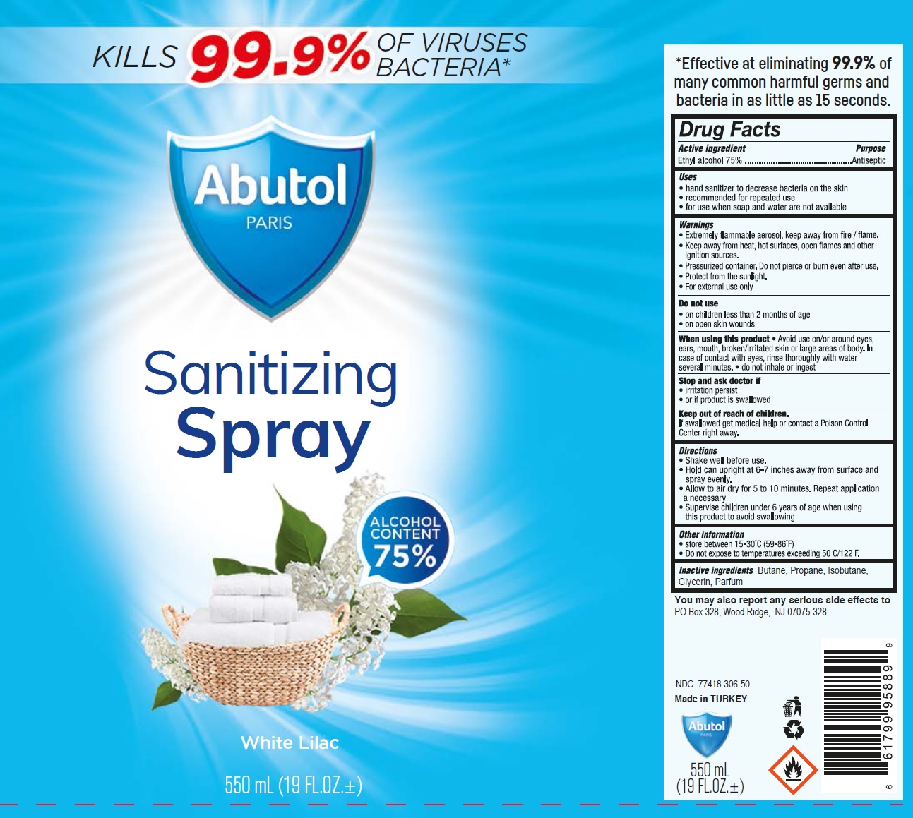 Pill image for Abutol Paris Sanitizing Spray White Lilac