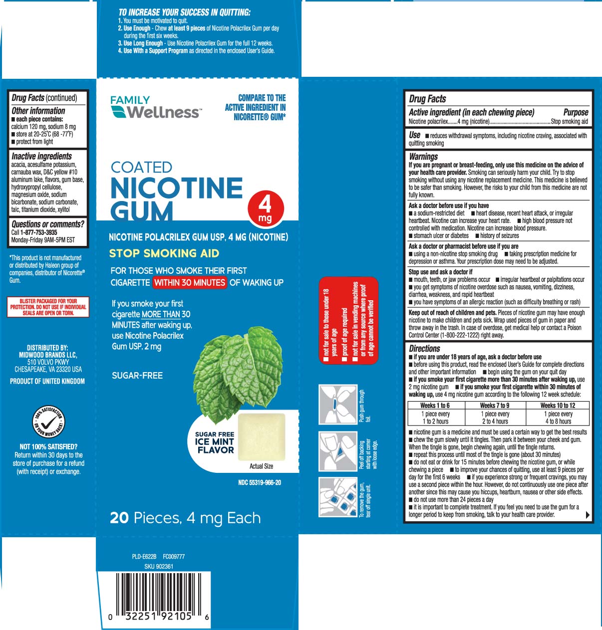 Pill image for Nicotine 4 Mg Ice Mint Coated Usp Gum