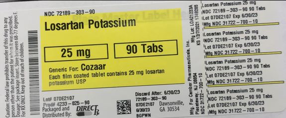 Pill image for Losartan Potassium