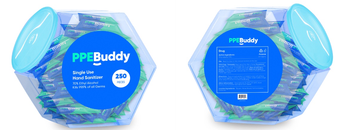 Pill image for Ppebuddy Single Use Hand Sanitizer Bucket