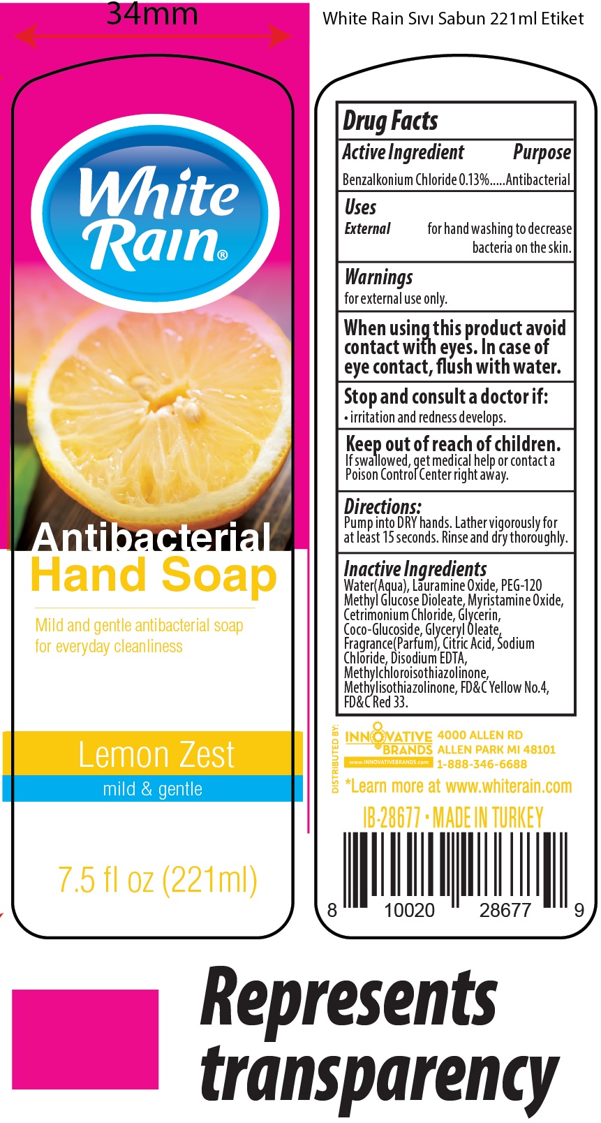 Pill image for White Rain Antibacterial Hand Soap Lemon Zest