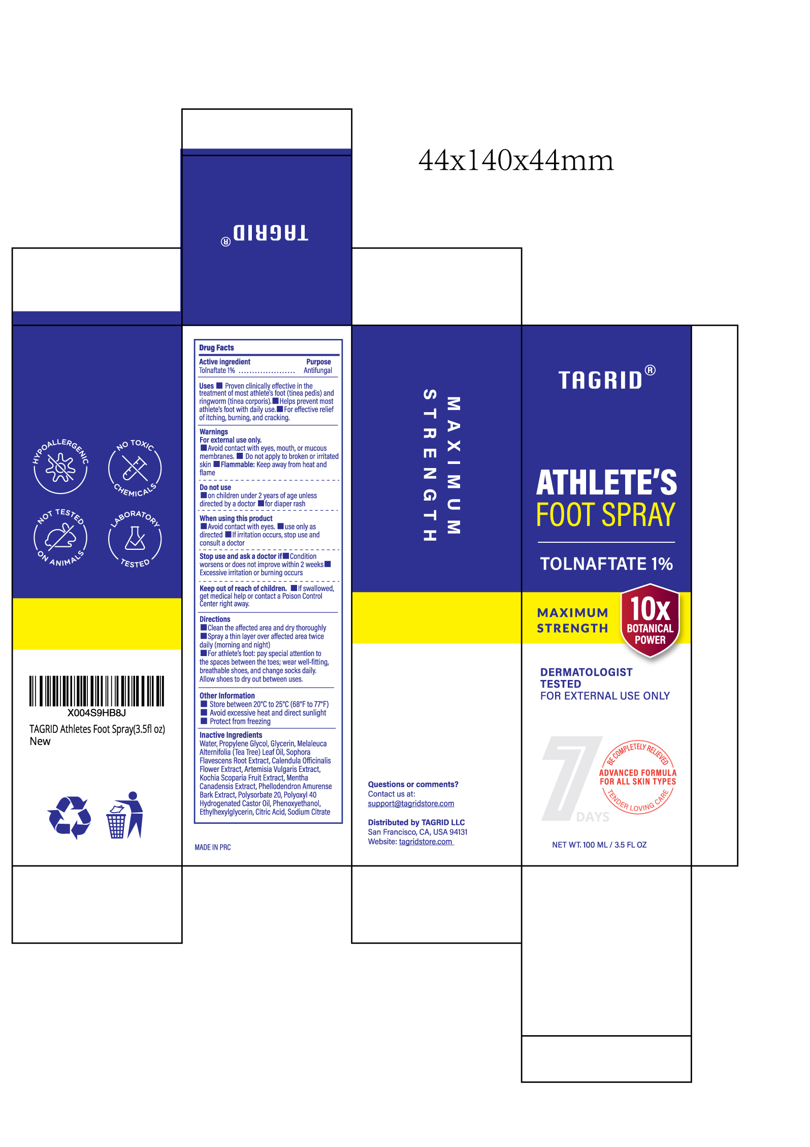 Pill image for Initial Drug Listing - Initial Drug Listing - Tagrid Athlete's Foot Spray Tolnaftate 1%