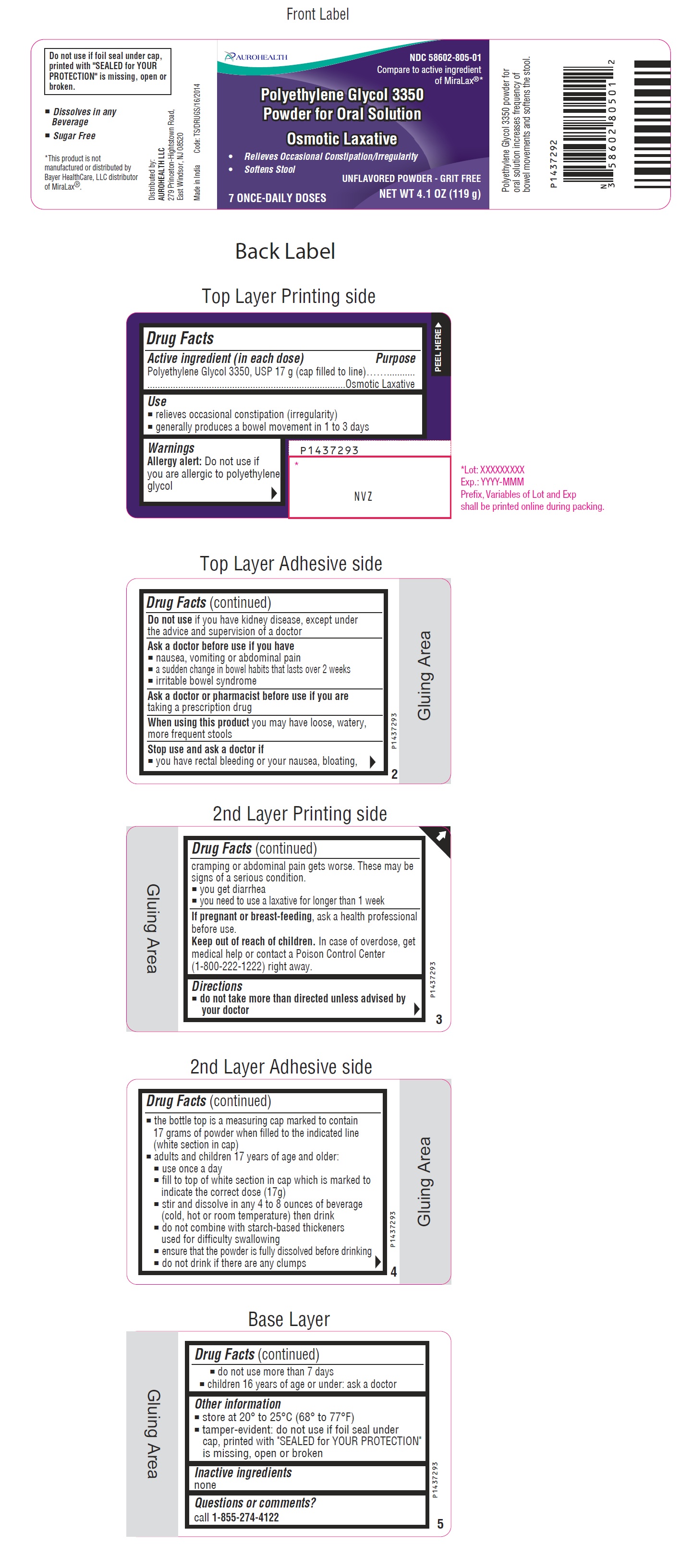 Pill image for Polyethylene Glycol 3350 Powder For Oral Solution